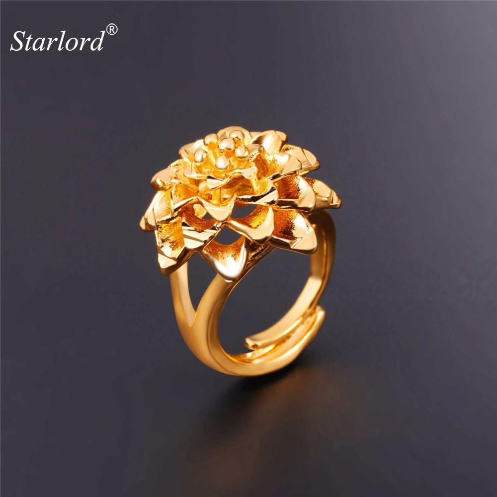 Gold Blooming Flower Ring